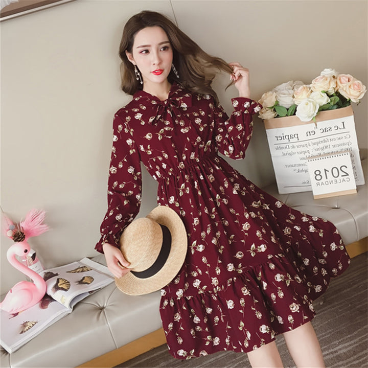 Ladies loose floral dress - ZEYTONCART
