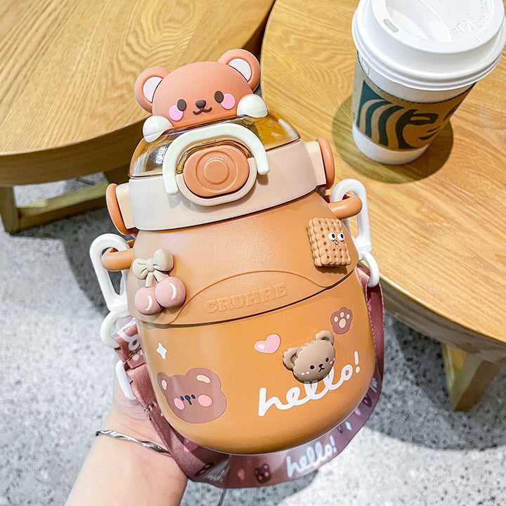 Pot Belly Water Cup Insulation Large Capacity Straw Kettle Portable And Cute - ZEYTONCART