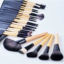 Manufacturer 24 Makeup Brushes 24 Wood Color Makeup Brushes 24 Horse Hair Sets Send Brush Pack Makeup Tools - ZEYTONCART
