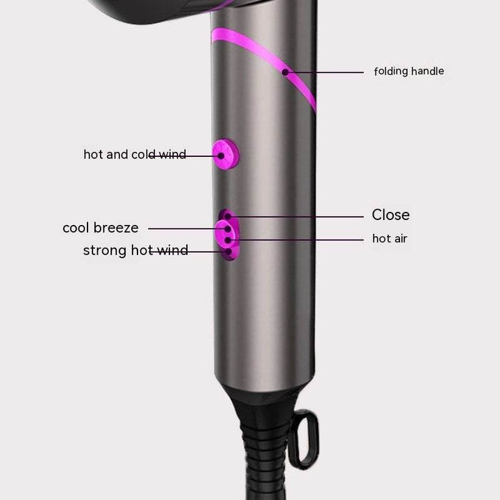 Folding Anion High Power Constant Temperature Hair Dryer - ZEYTONCART