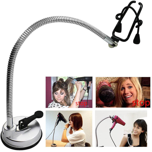 Hair Organization Hair Dryer Free Hands Head Rotator 360 Degrees Holder Stand Lazy Holder Suction Cup Holder Pet Grooming Rack - ZEYTONCART
