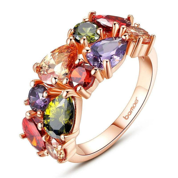 Colored zircon rings - ZEYTONCART