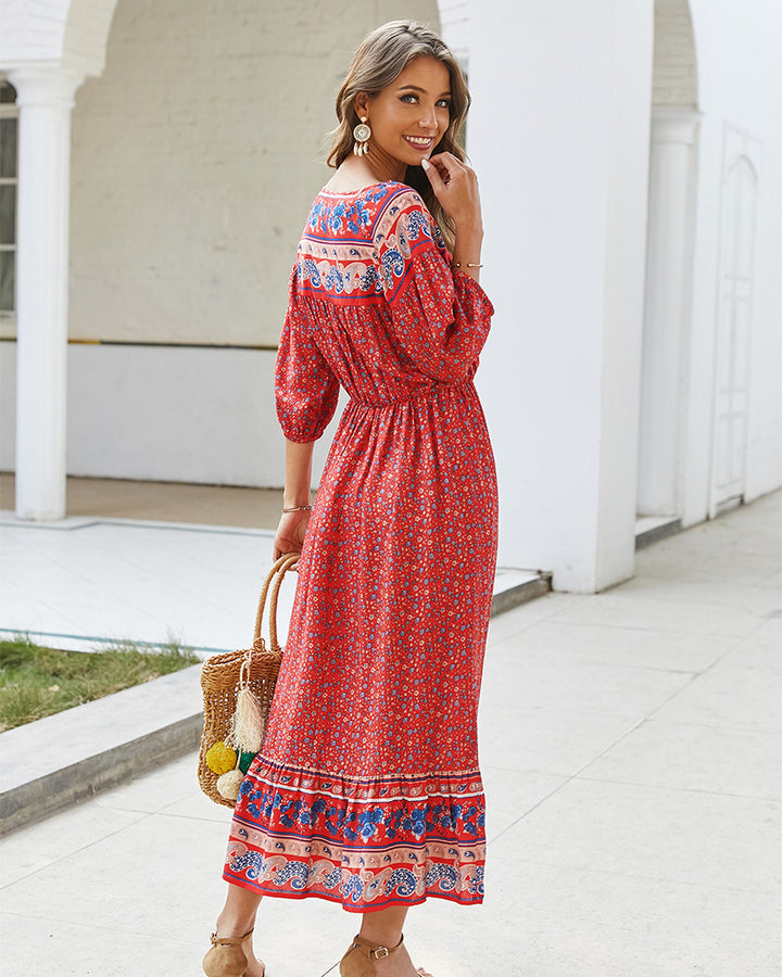 Bohemian floral dress - ZEYTONCART