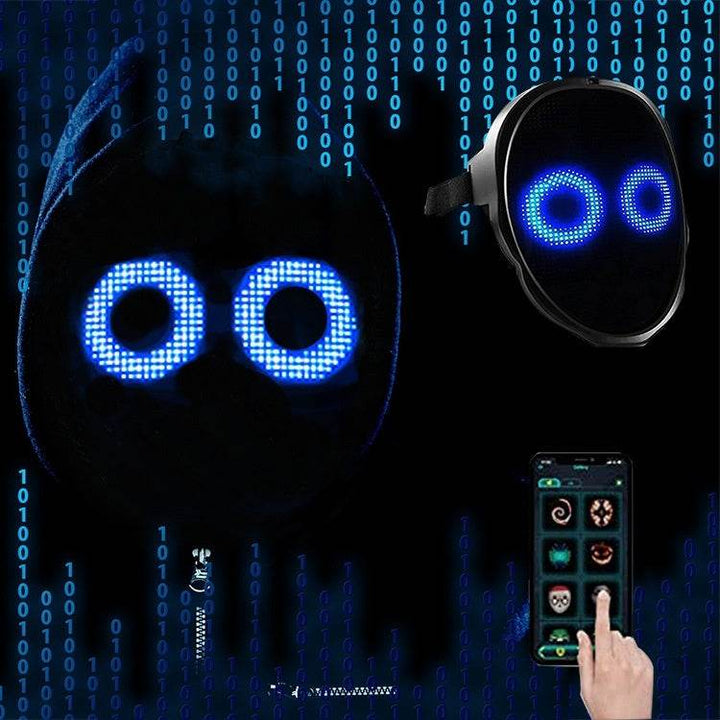 Halloween Face Masks Full Color LED Luminous Mask Face Changing Mask Party Bar Props - ZEYTONCART
