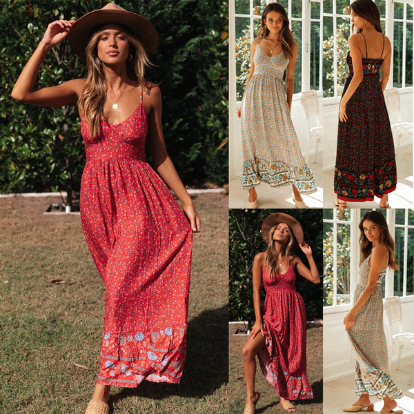 High waist floral dress - ZEYTONCART