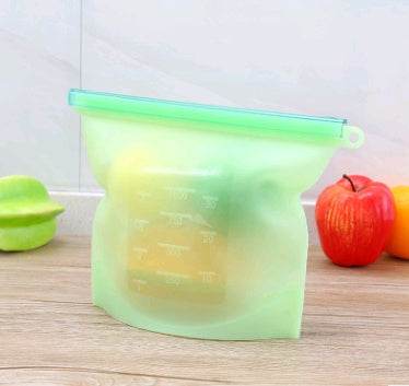 Silicone fresh-keeping bag vacuum sealed bag food  storage bag refrigerator food fruit storage bag - ZEYTONCART