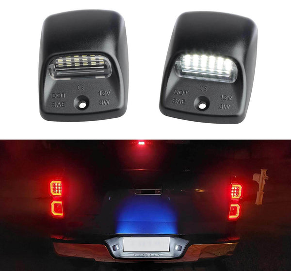 White LED Tag License Plate Light Bulbs Assembly Kit - ZEYTONCART