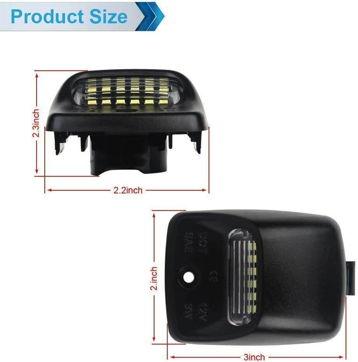 White LED Tag License Plate Light Bulbs Assembly Kit - ZEYTONCART