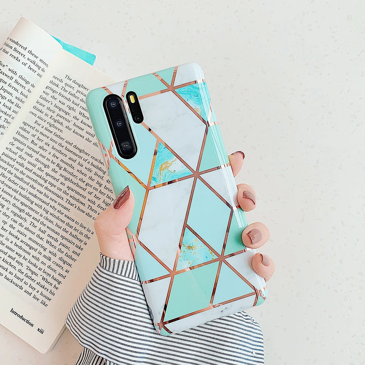 Electroplated marble mobile phone case - ZEYTONCART