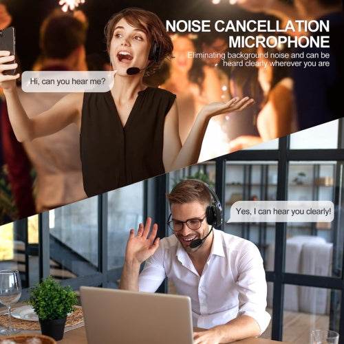Trucker Bluetooth 5.2 Wireless Headset With Noise Cancelling Mic For Phones PC - ZEYTONCART