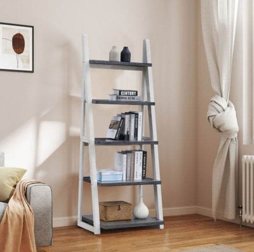 5 Tiers Of Shelves, Bookshelves, Storage Shelves, Bookshelves With Rubberwood Frames Unavailable Platforms- Welfel Temu - ZEYTONCART