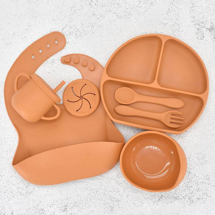 Food Grade Silicone Feeding Cutlery Set Children's Dinner Plate - ZEYTONCART
