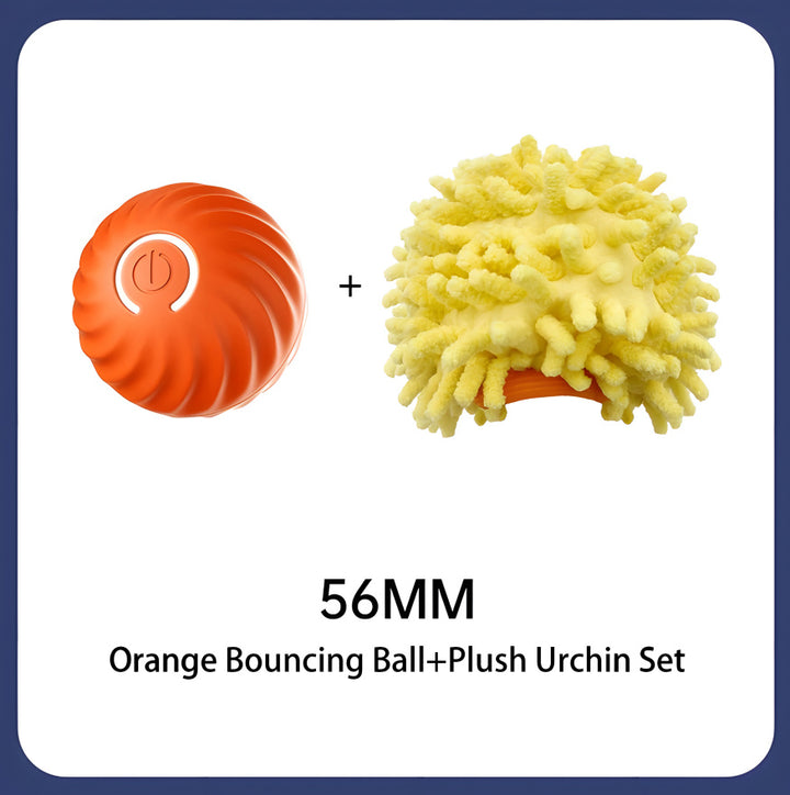 Interactive Bouncing Ball For Dogs,Automatic Smart Toy, Self-moving Rotating Stimulating Pet Entertainment, Noise-Reducing Urchin Cover,USB Rechargeable Dog Toy, Dog Electric Interactive Toy - ZEYTONCART