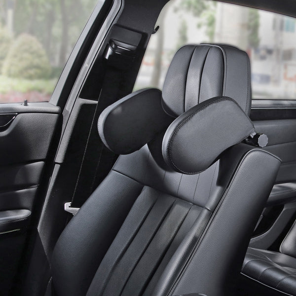 Car headrest pillow Sleep Adjustable Side Car Soft Travel Seat Headrest Auto Leather Support Neck Pillow Cushion car accessories - ZEYTONCART