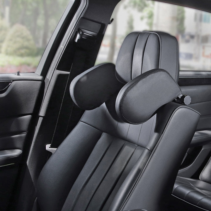 Car headrest pillow Sleep Adjustable Side Car Soft Travel Seat Headrest Auto Leather Support Neck Pillow Cushion car accessories - ZEYTONCART