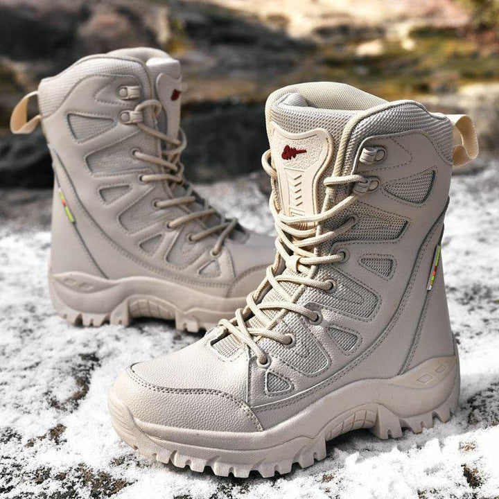 Hi-top Hiking Shoes Men's Breathable Sneaker Platform - ZEYTONCART