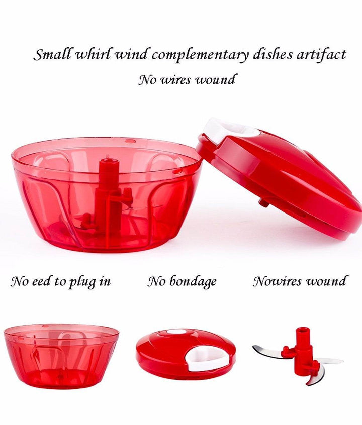 Tenta Kitchen 485ml Manual Food Chopper/Meat Grinder/Vegetable Slicer/Shredder/Grinder - ZEYTONCART