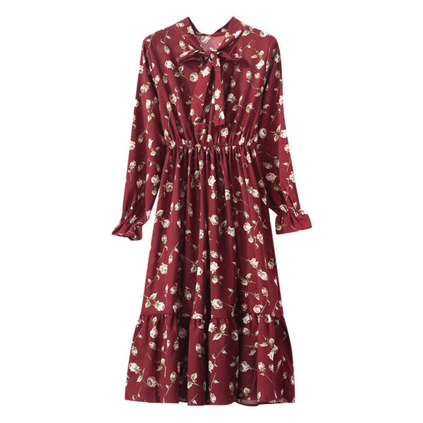 Ladies loose floral dress - ZEYTONCART