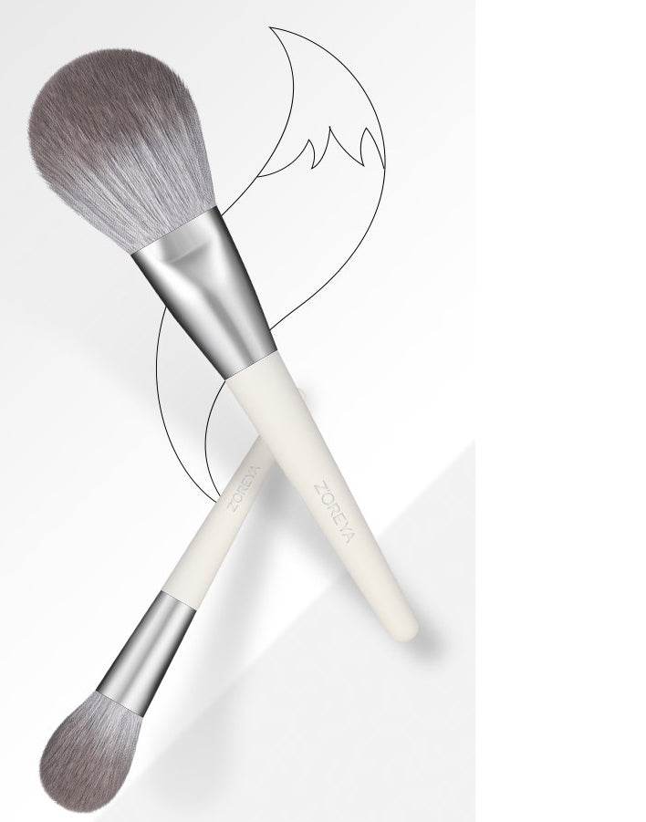 ZOREYA silver foxtail 10 makeup brushes - ZEYTONCART