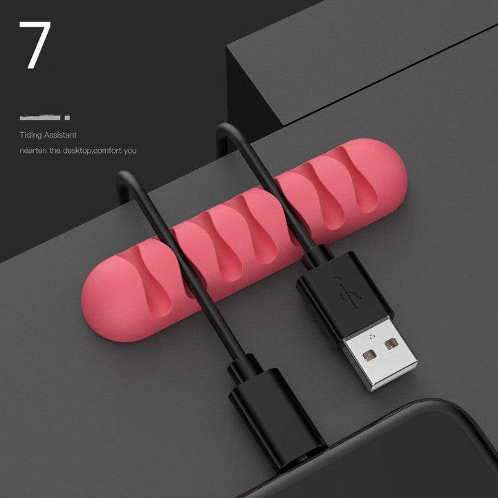Smart Cable Holder Silicone Flexible Cable Winder Wire Organizer Holder Cord Management Clip For USB Earphone Network Cable - ZEYTONCART