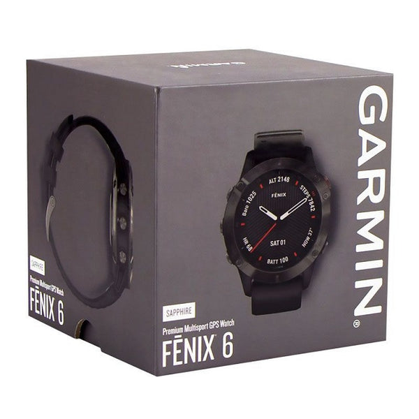 Actual GARMINS Fenix 6X 6S Pro Solar Edition Sapphire Multi Sport GPS-Watch Black