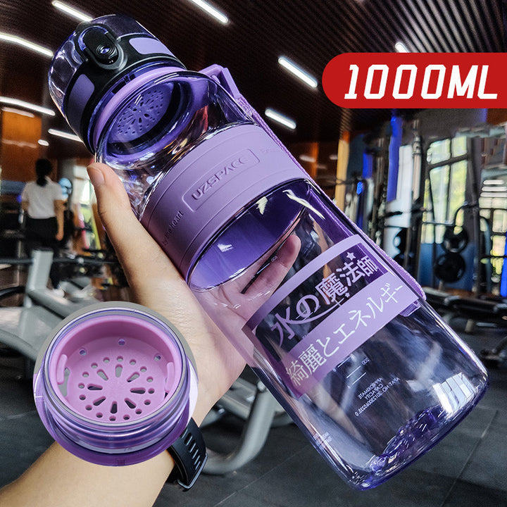 Large Capacity Sports Water Cup Portable Fitness Plastic Large Water Bottle - ZEYTONCART