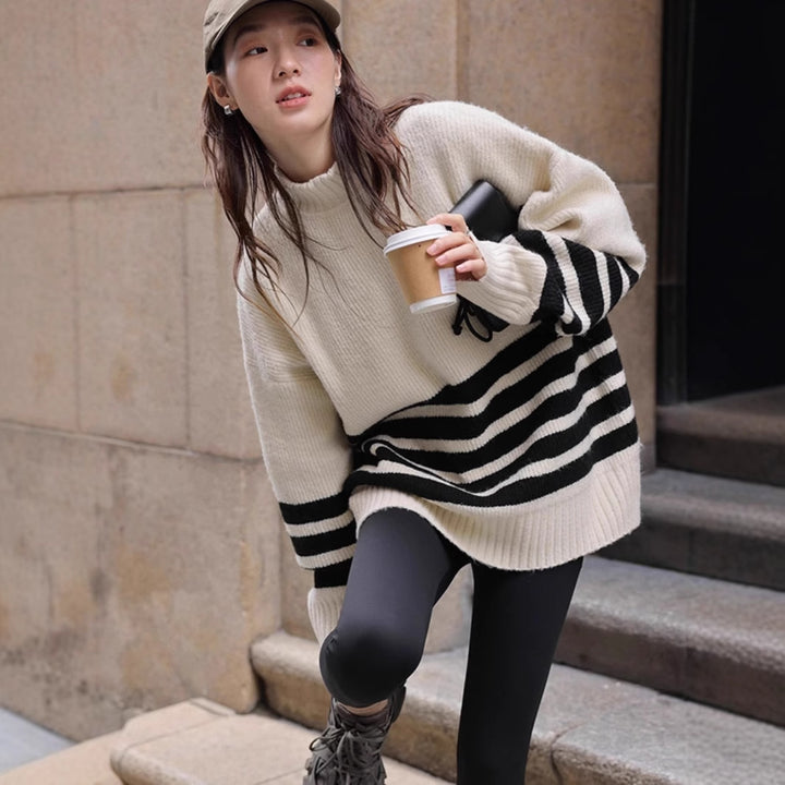 Winter New Stand Collar Pregnant Women Loose Mid-length Sweater - ZEYTONCART