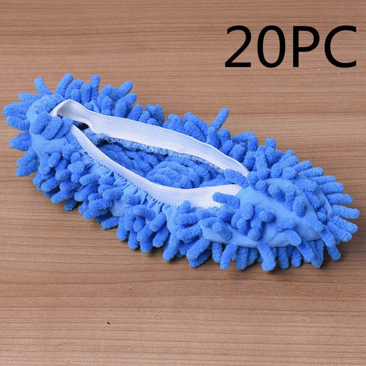 2pcs Set Multifunctional Chenille Micro Fiber Slipper Shoe Covers Clean Slippers Lazy Drag Shoe Mop Caps Household CleanTools - ZEYTONCART