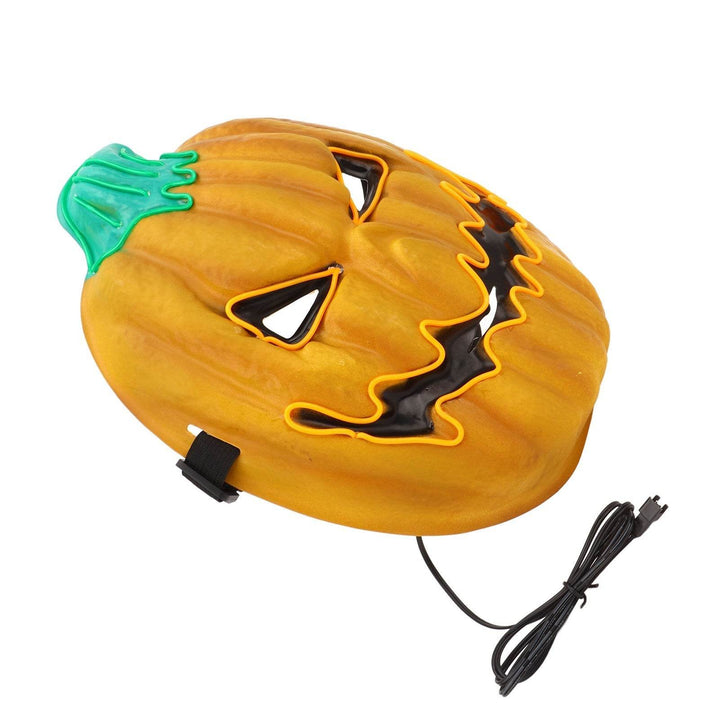 Halloween Pumpkin Mask 3 Lighting Modes LED Luminous Novelty Scary Party Pumpkin Head Face Mask for Adult Kids Men Women - ZEYTONCART