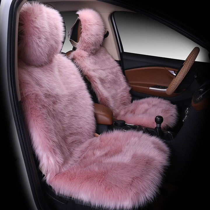 All-inclusive Car Seat Cover Plush Cushion Three-piece Cushion Universal Cushion Winter - ZEYTONCART