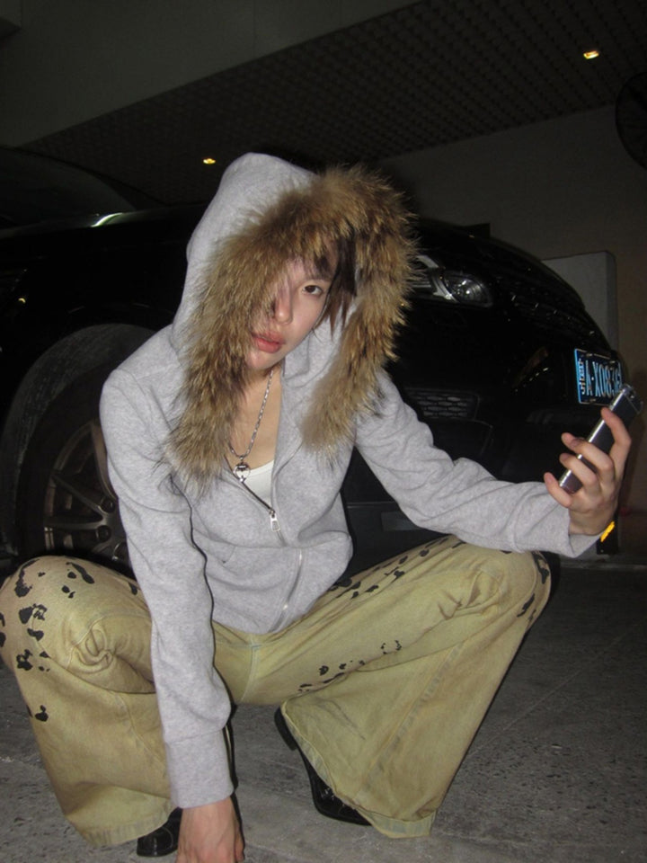 Retro Women's Winter Plush And Thick Hoodie Jacket - ZEYTONCART