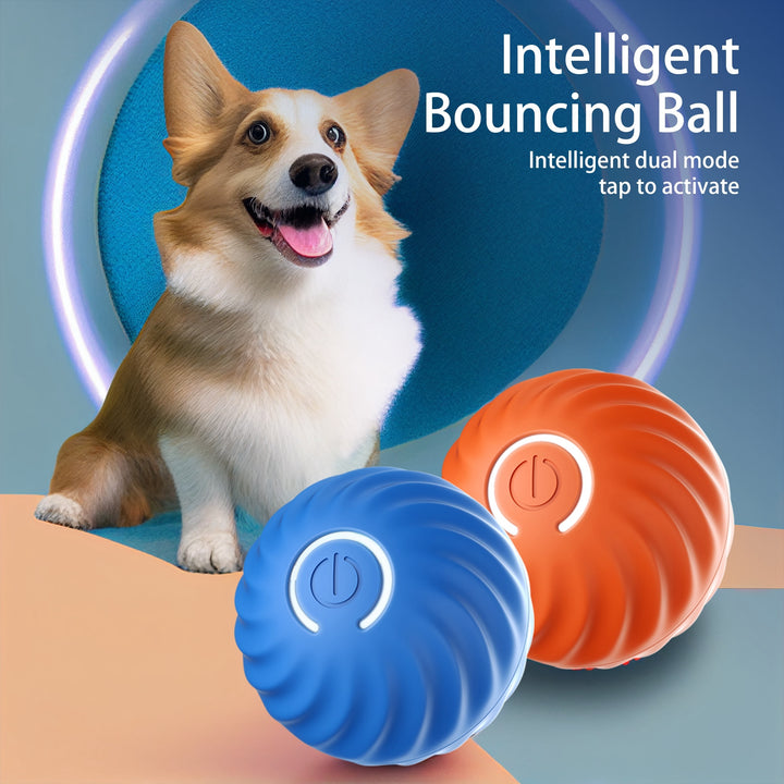 Interactive Bouncing Ball For Dogs,Automatic Smart Toy, Self-moving Rotating Stimulating Pet Entertainment, Noise-Reducing Urchin Cover,USB Rechargeable Dog Toy, Dog Electric Interactive Toy - ZEYTONCART