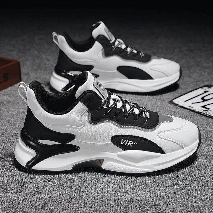 Fashion Black White Sneakers Casual Outdoor Lightweight Breathable Sports Shoes For Men - ZEYTONCART