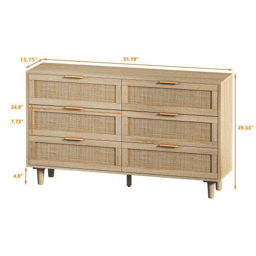 ZytonCart Rustic Rattan Furniture Online Dresser - ZEYTONCART