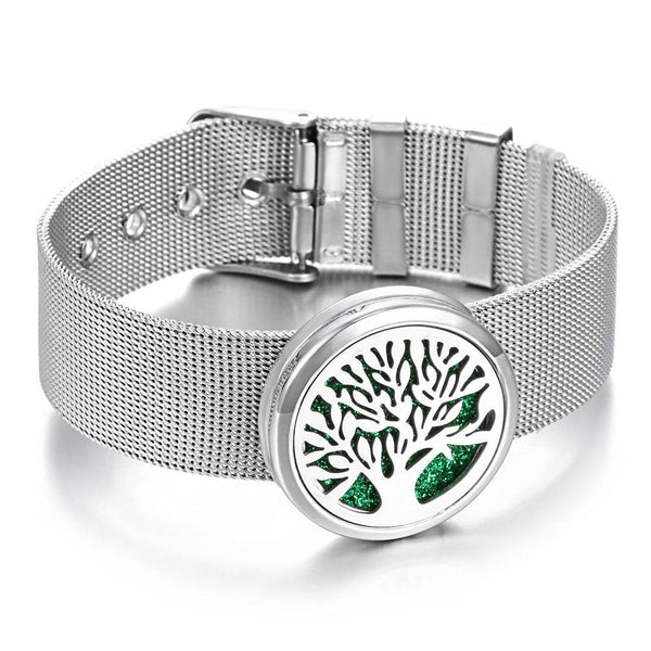 Stainless Steel Aromatherapy Bracelet Perfume Diffuser - ZEYTONCART