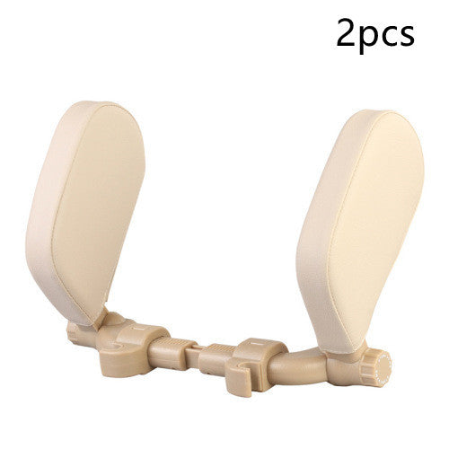 Car headrest pillow Sleep Adjustable Side Car Soft Travel Seat Headrest Auto Leather Support Neck Pillow Cushion car accessories - ZEYTONCART