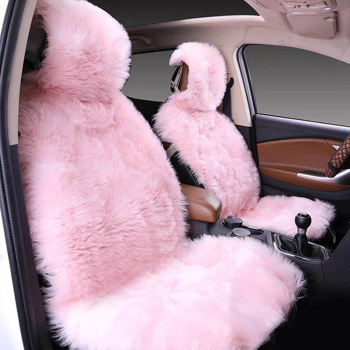 All-inclusive Car Seat Cover Plush Cushion Three-piece Cushion Universal Cushion Winter - ZEYTONCART