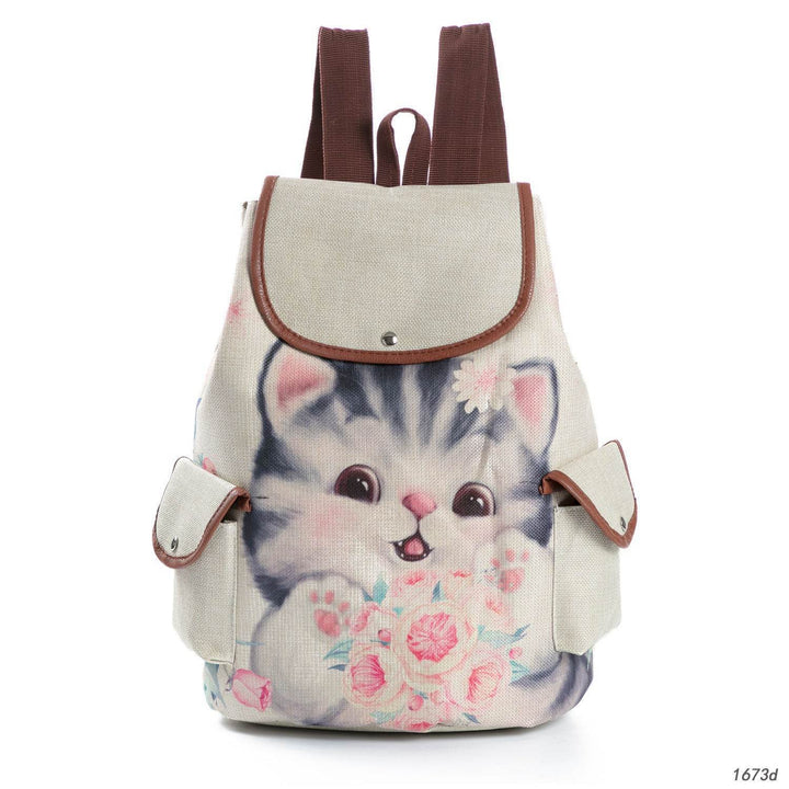 Retro Cute Cat Drawstring Backpacks - ZEYTONCART