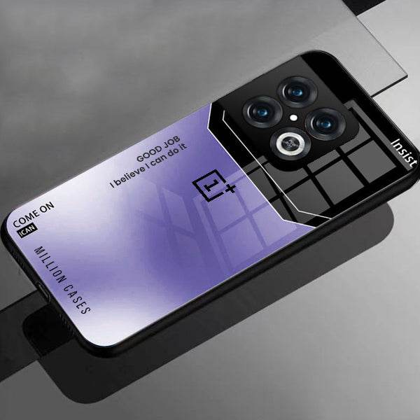 Shiny Glossy Ultra Slim Phone Case – Glass Back + TPU Edges | Wireless Charging Supported- OnePlus - ZEYTONCART