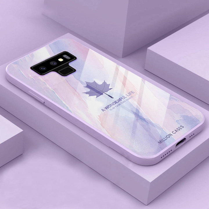 Motivational Quote Phone Case – Maple Leaf Design | Soft TPU + Glass Back - Samsung - ZEYTONCART