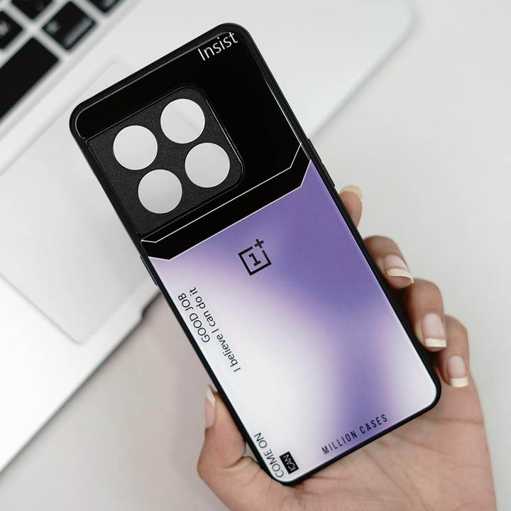 Shiny Glossy Ultra Slim Phone Case – Glass Back + TPU Edges | Wireless Charging Supported- OnePlus - ZEYTONCART