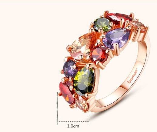 Colored zircon rings - ZEYTONCART