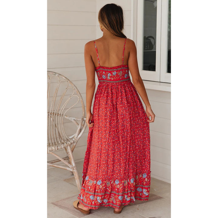 High waist floral dress - ZEYTONCART