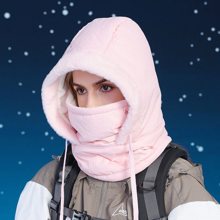 Winter Cycling Warm-keeping And Cold-proof Neck Protection One-piece Hat Fleece-lined - ZEYTONCART