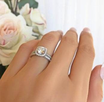Couple Rings Wedding Engagement Rings Fashion Ladies Inlaid Diamond Rings - ZEYTONCART