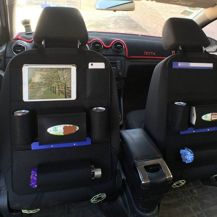 Auto Car Backseat Organizer Car-Styling Holder Multi-Pocket Seat Wool Felt Storage Multifunction Vehicle Accessories Bag - ZEYTONCART