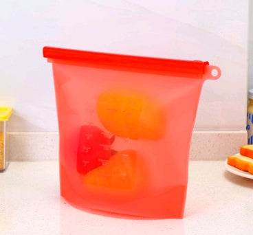 Silicone fresh-keeping bag vacuum sealed bag food  storage bag refrigerator food fruit storage bag - ZEYTONCART