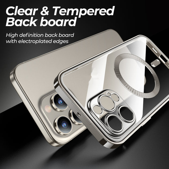 Anti-Privacy Metal Buckle Magnetic Support Wireless Charging Double-Sided Lens Full Cover Phone Case Protective Cover - ZEYTONCART