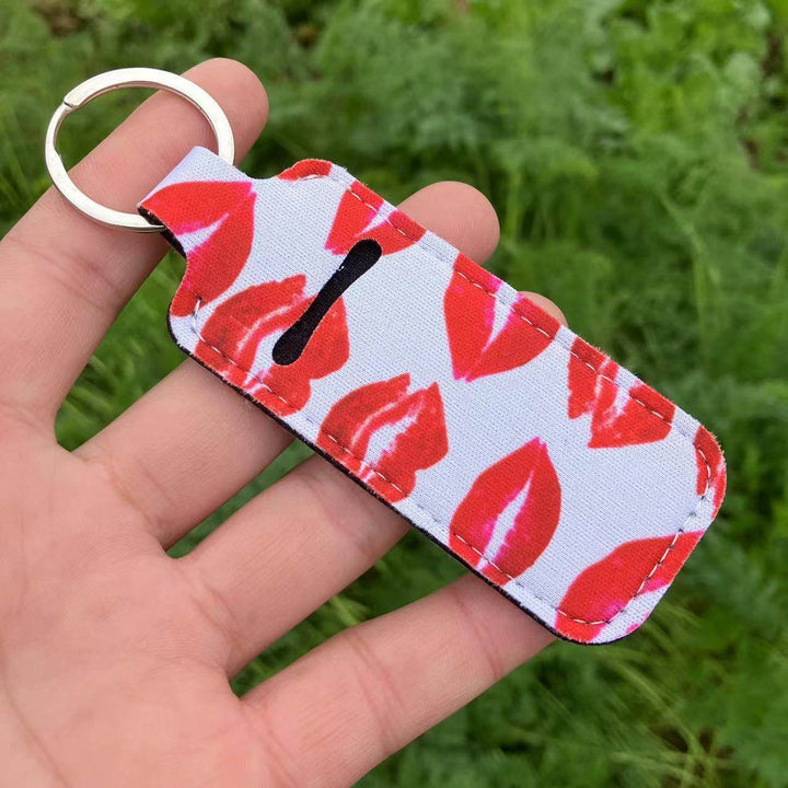 Printed Leopard Print SUNFLOWER Snake Pattern Women's Lipstick Pack Sets Of Key Chain Creative Perfume Bag - ZEYTONCART