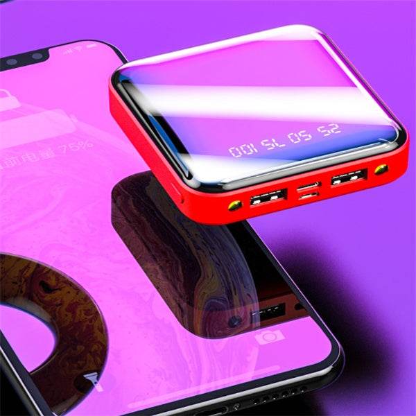 Mini Power Bank 20000 MAh Portable Mirror Digital Display Power Bank - ZEYTONCART